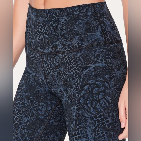 Lululemon Wunder Under Hi-Rise Tight 28" In Nouveau Mach Blue Black Size 6 - Picture 2 of 15